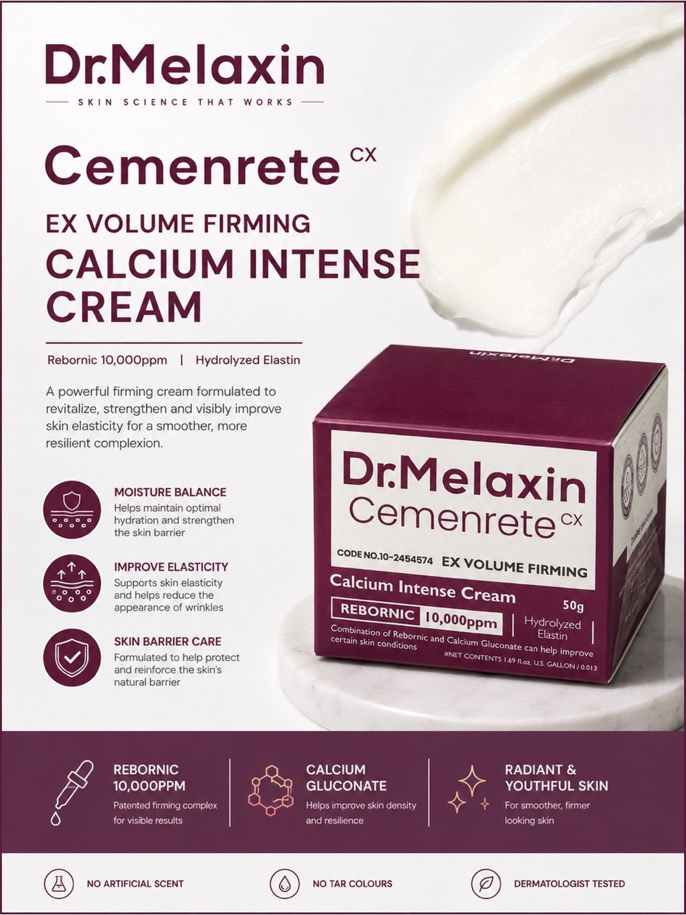 Dr. Melaxin Cemenrete Calcium Intense Cream 50g
